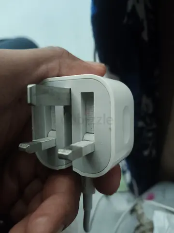 C-type Phone charger original with UK 3‑pin plug and attached cable (used)