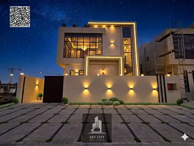Villa for sale next to the mosque and near Azhi Mall, 5 rooms, at a bargain price including registration and ownership fees.