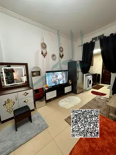 Furnished studio for monthly rent in Al Yasmeen Towers, including all bills.