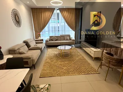 Furnished one bedroom and living room in La Plage Tower, Al Mamzar, Sharjah