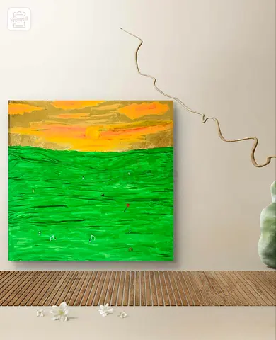 Sunset Landscape Painting big size