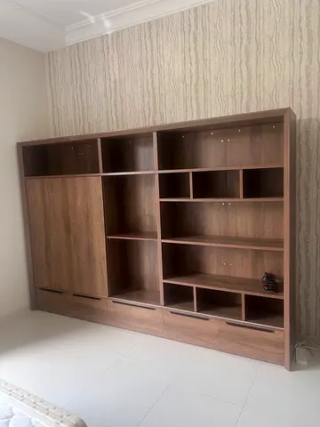 Large 3.2mx2.2M wooden cupboard with multiple shelves