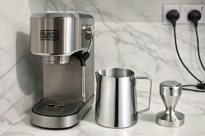 My Black+Decker Espresso Machine with Steam Wand, Tamper and Milk Jug