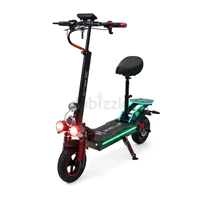 Electric scooter with seat — comfortable commuter