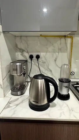 My stainless steel electric kettle — comes with espresso machine  mini blender
