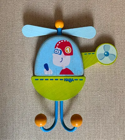 HABA Baby Coat Hanger Elio Helicopter