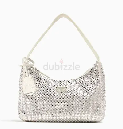 Prada Satin Crystal Mini Re-Edition 2000 Bag.