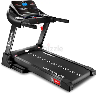 PowerMax Fitness TDM-97 4HP BLDC Motor Treadmill for Home with 12 preset Workouts, Top Speed 12kmph,