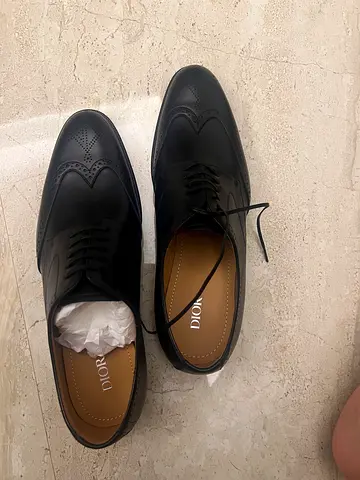 Dior mens black leather brogues — classic oxfords