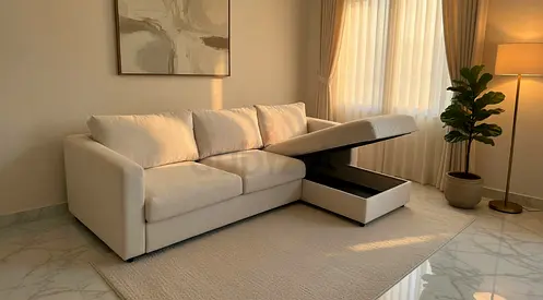 Ikea vimle L shape sofa bed with mattress like a new condition