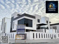 Corner villa in Al-Haliyo, 5000 sq ft, with a swimming pool, elevator, roof terrace, and very spacio