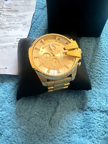 Mens oversized stainless steel chronograph watch - good condition