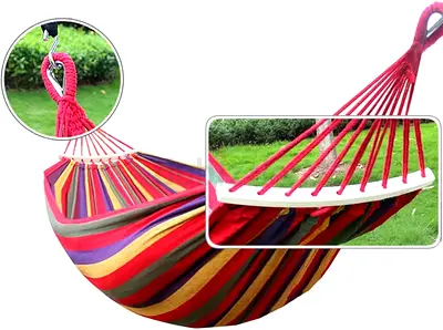 Swing hammock, Portable Garden Canvas Hammock Camping Sleeping Swing Bed Hanging Porch Backyard Indo