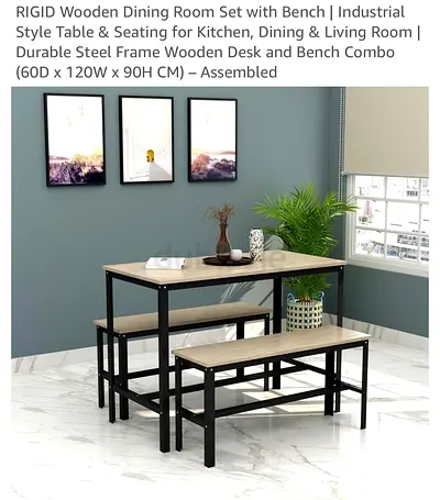 Sturdy Wooden Dining Table Set