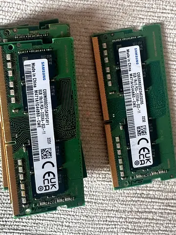 My pair of Samsung 8GB DDR4 3200MHz SODIMM laptop RAM (2x8GB)