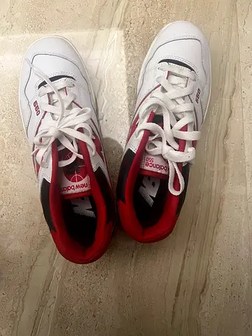 My New Balance 550 white/red sneakers - gently used
