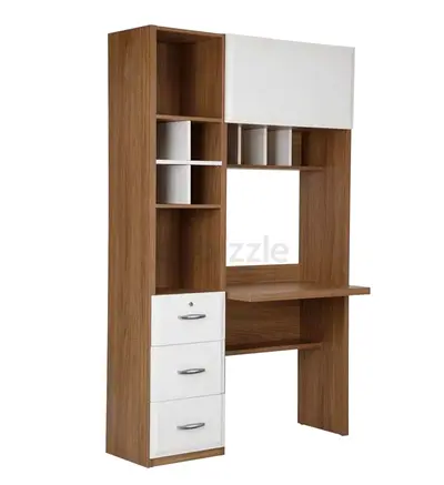 Wooden Study/Computer Desk with Shelves  3 Drawers - Good Condition