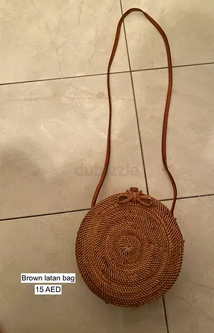 Brown latan bag for women