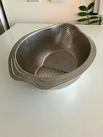 DOPMEP Rice Washer Strainer Bowl - 4-in-1 Washing Bowl for Quinoa, Stainless Steel Rinser
