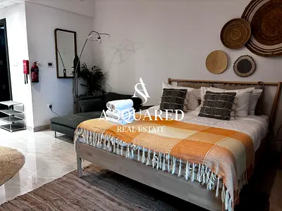 استوديو مفروش | إيليت بيزنس باي | إطلالة على القناة وبرج خليفة