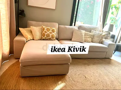 IKEA Kivik L Shape Sofa Beige Good condition