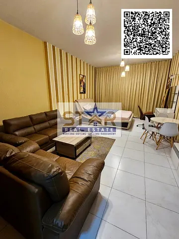 استديو مع بلكونه للبيع بابراج الفالكون بالراشديه بعجمان