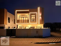 Corner Villa for sale | ajman| al zahia area | 5 master rooms, majlis, hall, maid room| freehold | p