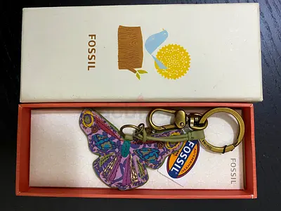 Fossil Colorful Butterfly Keychain