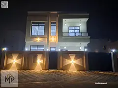 Villa sekka for sale at ajman| al zahia area| 5 master rooms, majlis, 2 hall, maid room, roof | free