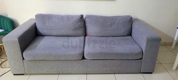 Grey Fabric 3-Seater Sofa from Home Center