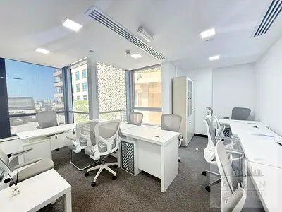 Corporate Offices with Elegant Reception & Lounge Area | Near METRO- SHARAFF DG | Prime Location