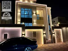 🏠 Villa for rent in Al Yasmin area, Ajman: 5 master bedrooms, majlis, living room, and swimming p