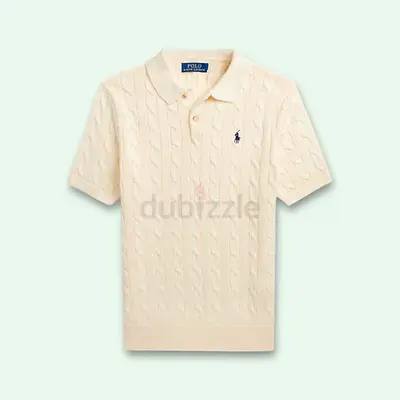 Polo Ralph Lauren Cable-Knit Cotton Collar Polo Shirt