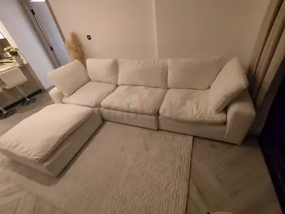 Marina Homes feather 🪶 filled modular sofa with ottoman