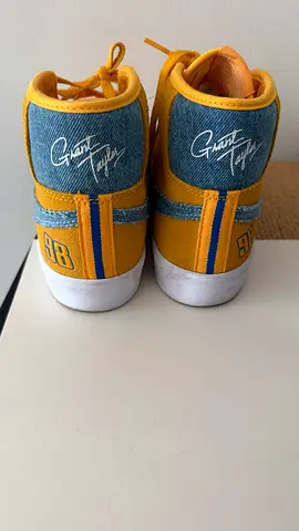 Nike SB Blazer Grant Taylor edition Yellow and denim kids high-top sneakers (used)