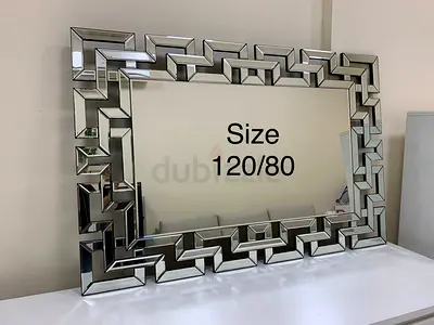 My large geometric framed wall mirror - 120 x 80 cm