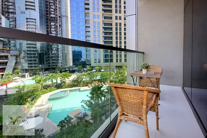 Furnished Studio | Spacious Balcony | High Floor | Pool & Sea View
