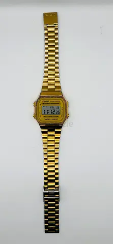 Casio A168 Digital Watch Quartz Gold Tone Unisex