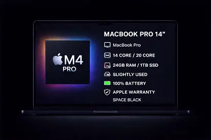 MacBook Pro M4 Pro - 14”  24GB RAM / 1TB SSD – Space Black