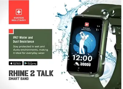 Swiss Military Rhine 2 Talk Smart Band (Green/blue )