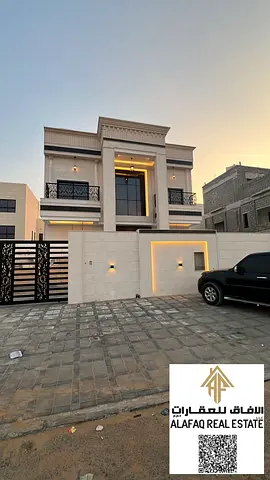 Luxury New Classic Villa for Sale in Al Helio Center – 6 Master Bedrooms, Corner Plot, Stone Facade, Premium Finishing, Roof