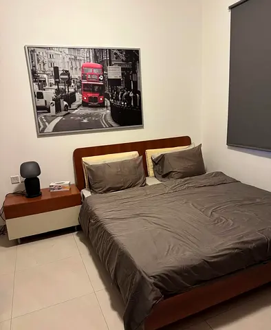 Modern Bed and Nightstand Set
