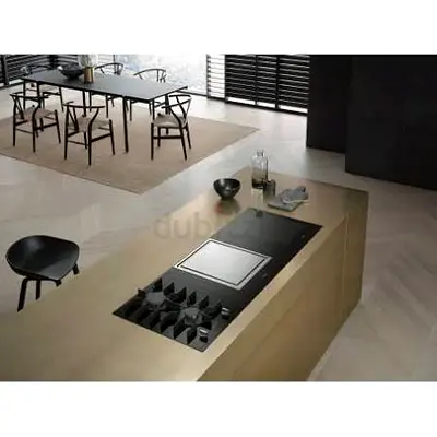 Modern style tepan yaki grill cooktop system from miele