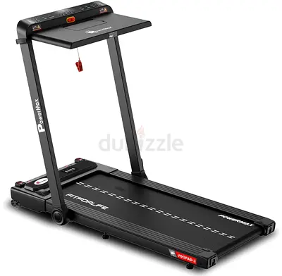 PowerMax JogPad-3 Treadmill (4HP Peak), 2-in-1 WalkingPad, Under Desk, 110kg Max, 12km/h, LED, Remot
