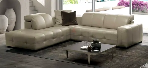 Natuzzi Leather L shape sofa