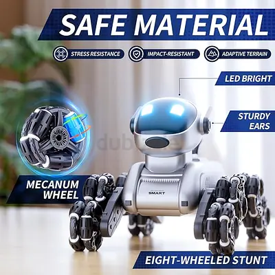 My 8-Wheeled Stunt Robot (Remote Control) with Mecanum Wheels and LED