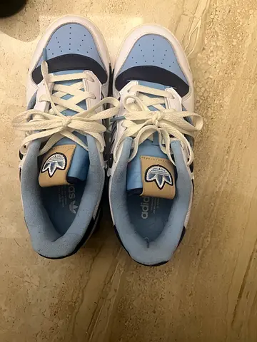 Adidas Originals light blue  white sneakers - gently used