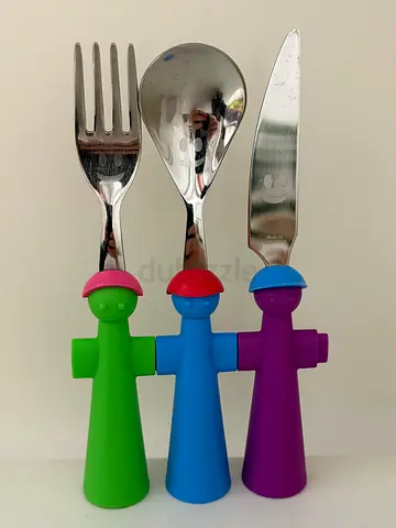 Kids Cutlery Set Green Blue Purple - BRAND NEW