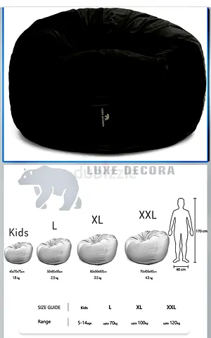 Luxe Decora Nest Soft Suede Bean Bag