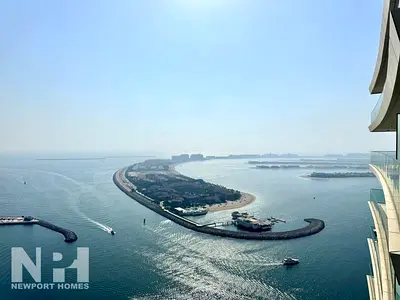 Furnished | Scenic Sea and Palm Views | Upgraded